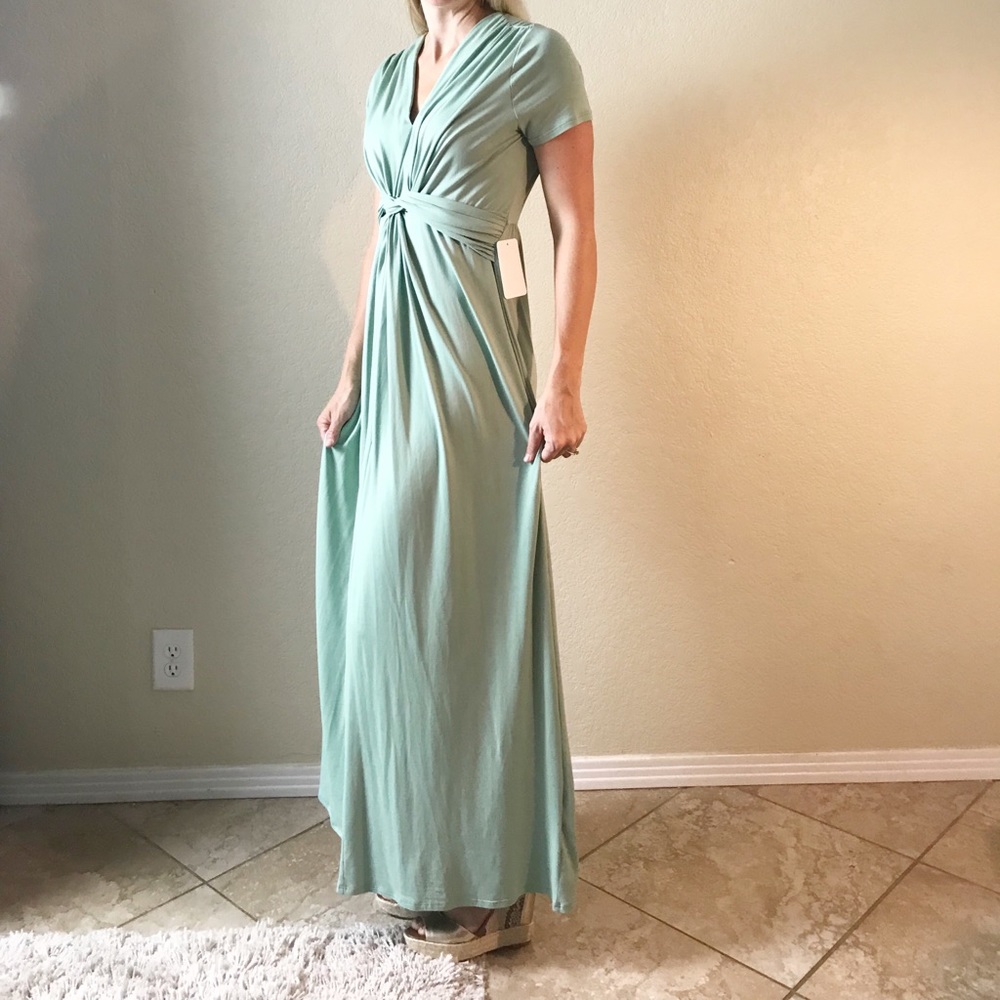Sage Green Twisted  Maxi Dress